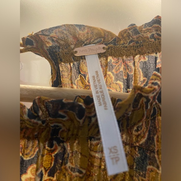 Free People Merrie Mix Print Tunic Top size XS - Picture 5 of 7